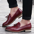 Luxury Men Leather Loafers Designer Tassels Brogue Shoes Male Wedding Shoes Fashion High Quality Men Casual Shoes Big Size 38-46