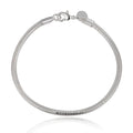 Suyixian 925 Sterling Silver 3mm Snake Chain 8 Inches Basis Bracelet For Woman Charm Wedding Engagement Fashion Party Jewelry