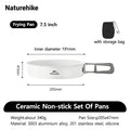 Naturehike Camping Cookware Non-Stick Set Of Pots Outdoor Portable Tableware Kettle Frying Pan Cookset Kitchen Utensils