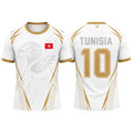 Tunisia Flag Print Jersey Men Outdoor Sports Soccer Training Uniform Men's And Women's Quick Dry Breathable O-neck Short-sleeved