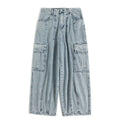 Baggy Jeans Trousers Male Denim Pants Black Wide Leg | SAMAG