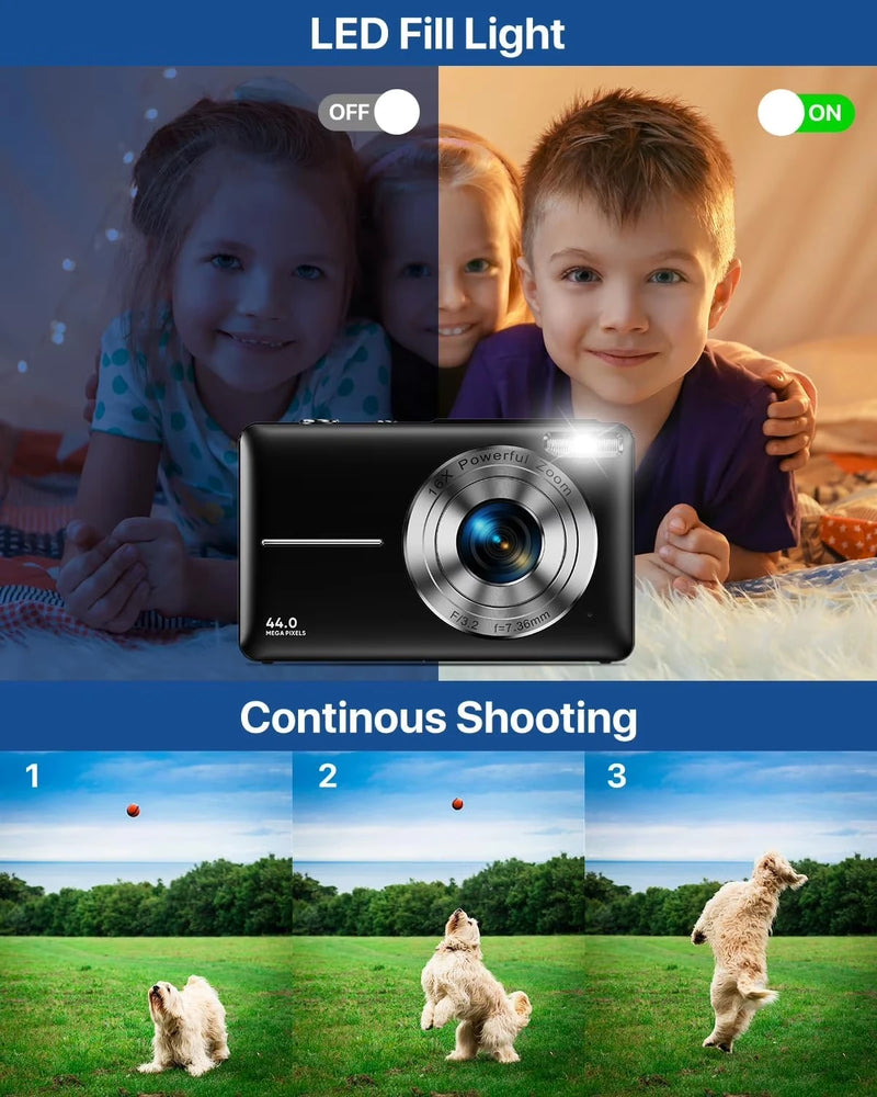 Digital Camera FHD 1080P for Kids Video with 32GB Card - Visuel 5 | SAMAG