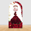 Red Dress Quinceanera Princess 15 Year old Birthday Party Decor  Backdrop Baby Shower Covers Arch Photography Background Props