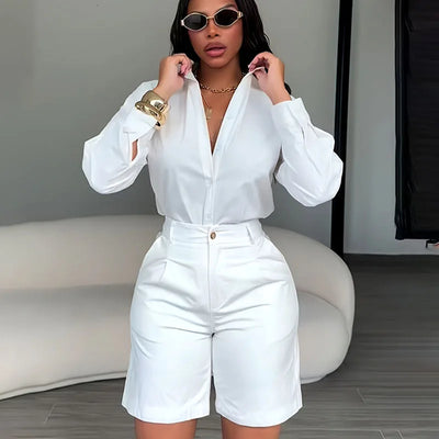 Doyerl Solid Elegant Fashion Two Piece Set Women Clothing | SAMAG
