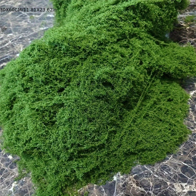 Green Fake Moss DIY Crafts Grass Artificial Moss Faux Preserved Moss Green Plant Home Room Garden Decor Landscape Fake Grass