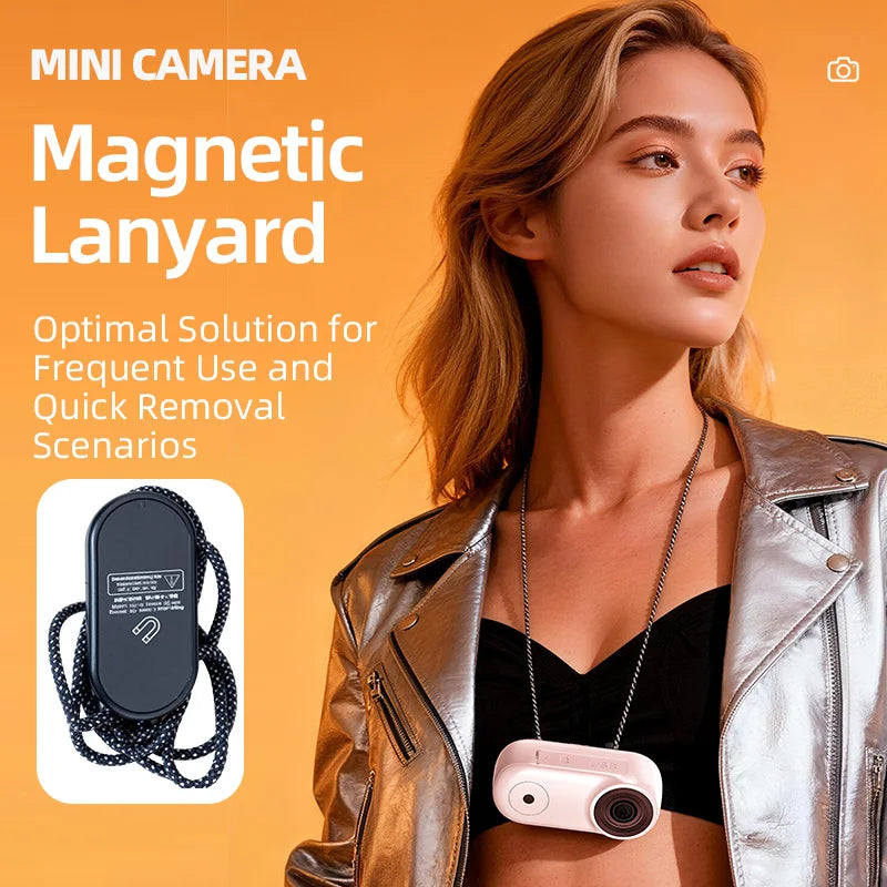 Magnetic Pocket Mini Camera Waterproof 1080P HD Action Cam for Motorcycle Helmet Riding Outdoor Sports Video Recorder