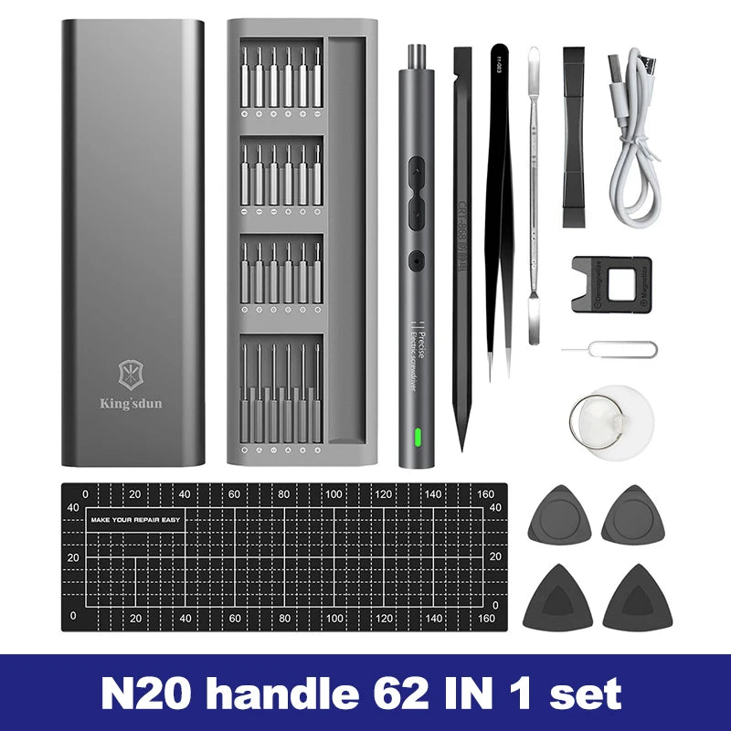 28/62 in 1 Electric Screwdriver Set Precision Power Tool Kit Rechargeable Wireless Mini Small Bits for - View 14 | SAMAG