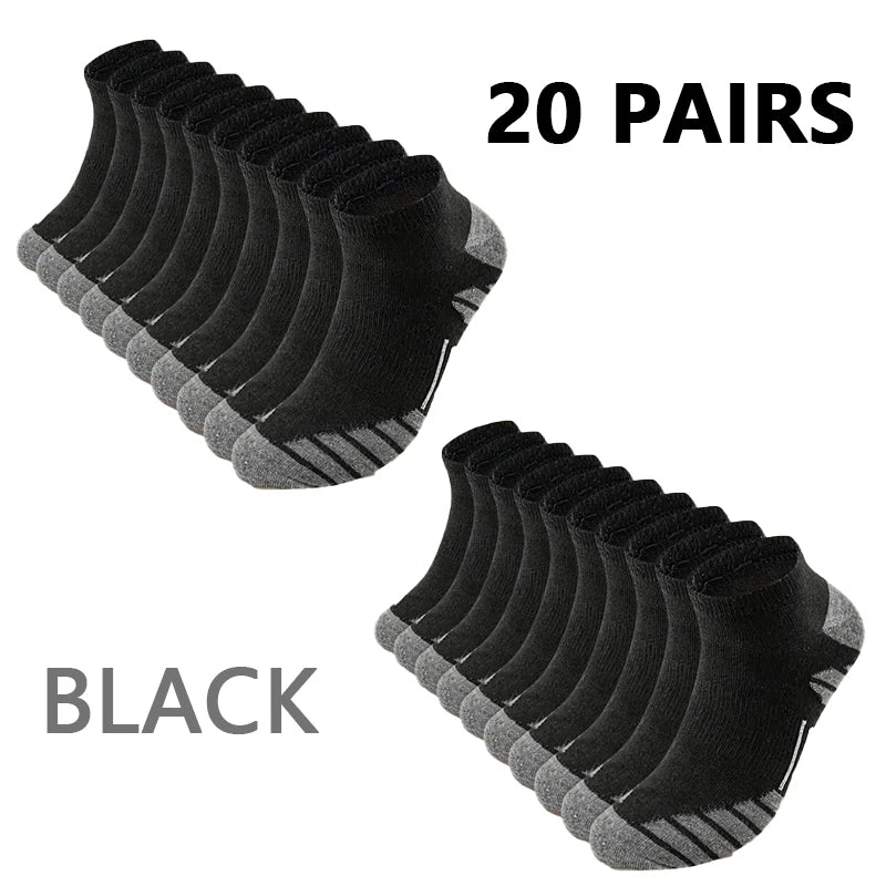 Pairs of Men's Short Socks, All-Season Low-Cut Round | SAMAG