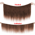 Straight  Chocolate Brown 1/3/4Human Hair Bundles Deal  Human Hair Weaving Wefts Remy Human Hair Extensions for Women  100 G/Pcs