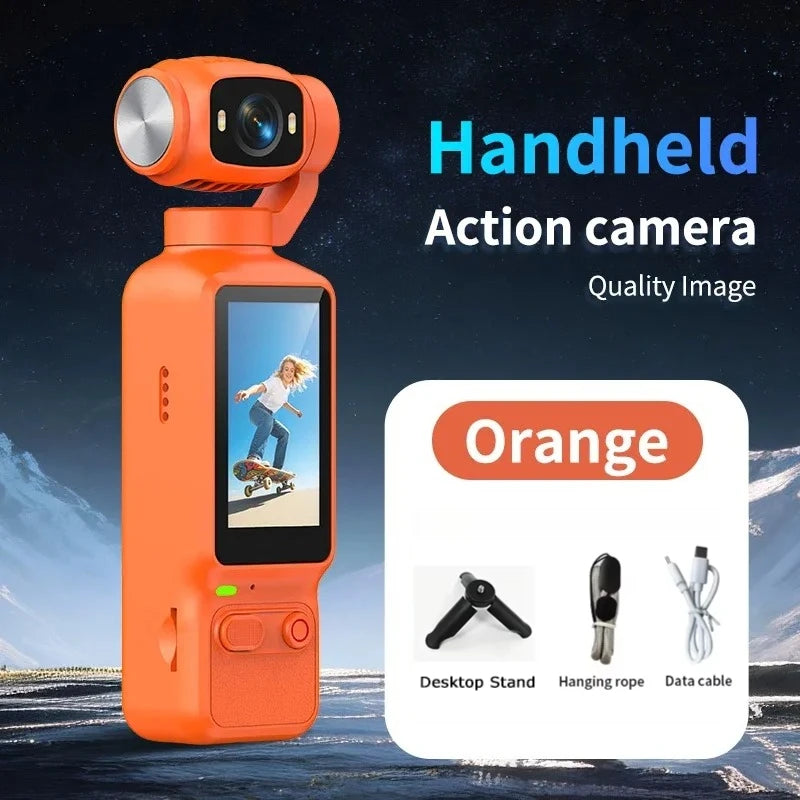 HD 4K Action Camera 180 Degree Rotatable For Vlog YouTube Tiktok Girls Record Life Video Recording Entry Portable Action Camera