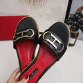 CH 2025 Summer New Women's Leisure Sandals Women's Slippers Simple Solid Colour Design Daily Style Fashion Women's Slippers