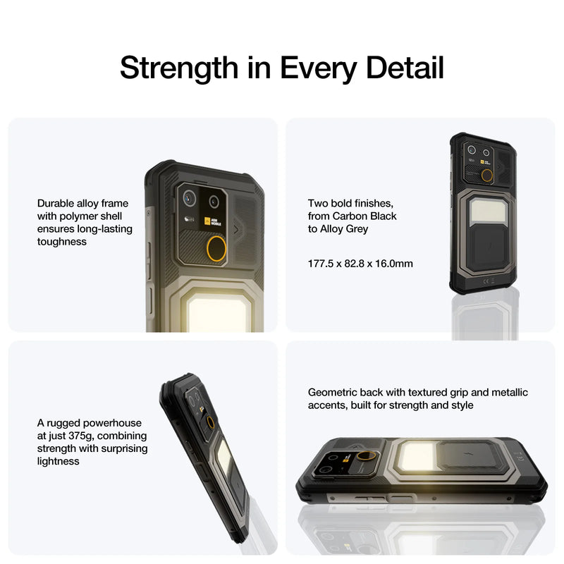 AGM G3 5G Android 15 Rugged Phone 24GB(12+12) 512GB Wireless Charging 10000mAh Battery 6.72" 120Hz Dimensity 7300 Camping light