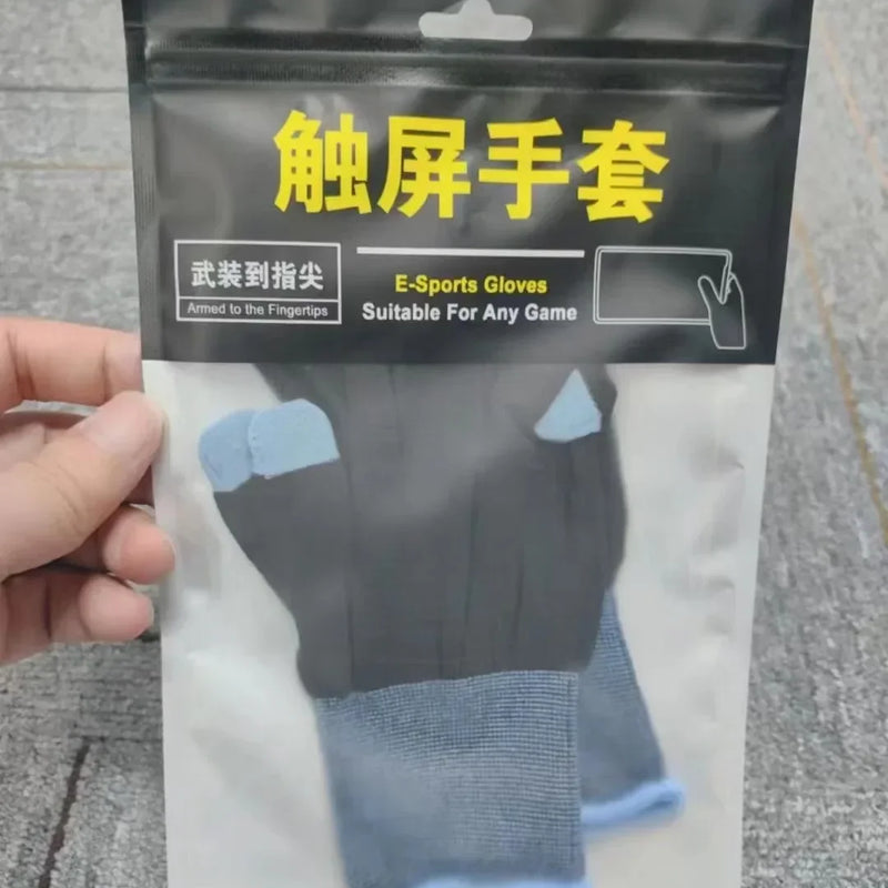 1 Pair NEW E-Sports Mobile PUBG Game Finger Gloves Silver Fiber Anti Slip Ultrathin Sweat Resistance Breathable Gaming Fingertip