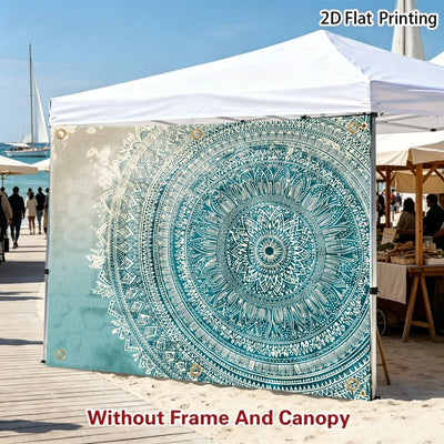 2D Printed Sidewall Sun Shelter with Intricate Blue | SAMAG