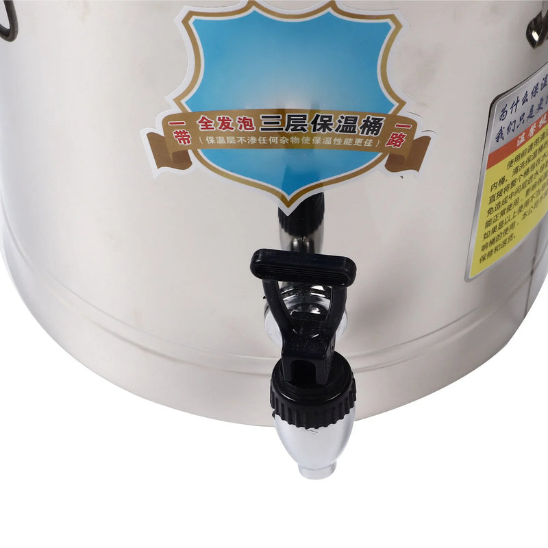 10L Insulated Beer Bucket With Faucet Stainless Steel Drink Bucket Large Capacity Beverage Dispenser For Kitchen Bar
