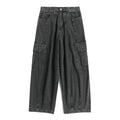 Baggy Jeans Trousers Male Denim Pants Black Wide Leg | SAMAG