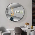 Modern wall clock for living room, home use, creative, silent, drill-free wall-mounted decorative painting electronic clock