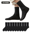 10 Pairs New Men's Cotton Socks Black Business Soft | SAMAG