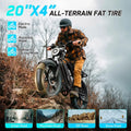 Full Suspension Fat Tire Electric Bike for Adults 1500W Peak Motor 60 Miles Range 48V 15Ah Removable Battery 7-Speed