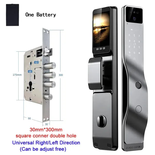 Tuya App Smart Lock Household Anti-theft Door Fingerprint Lock With Camera Password Lock Large Door Lock
