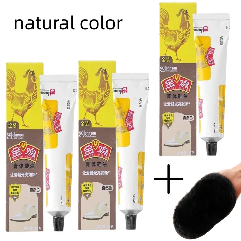 New 30g Black Brown Natural Shoe Polish Kit Shoe Brand Shoe Polish Cream Eraser Leather Care Shoe Care Cream Shoe Accessories