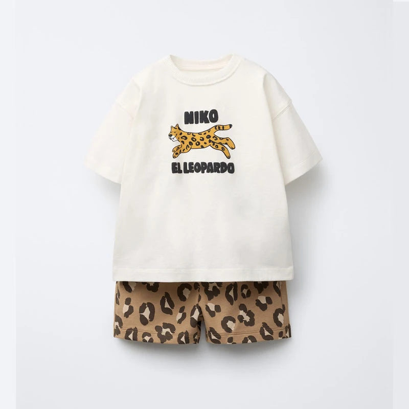 Animal Printed Boys Short Sleeved Suit Summer Clothing | SAMAG