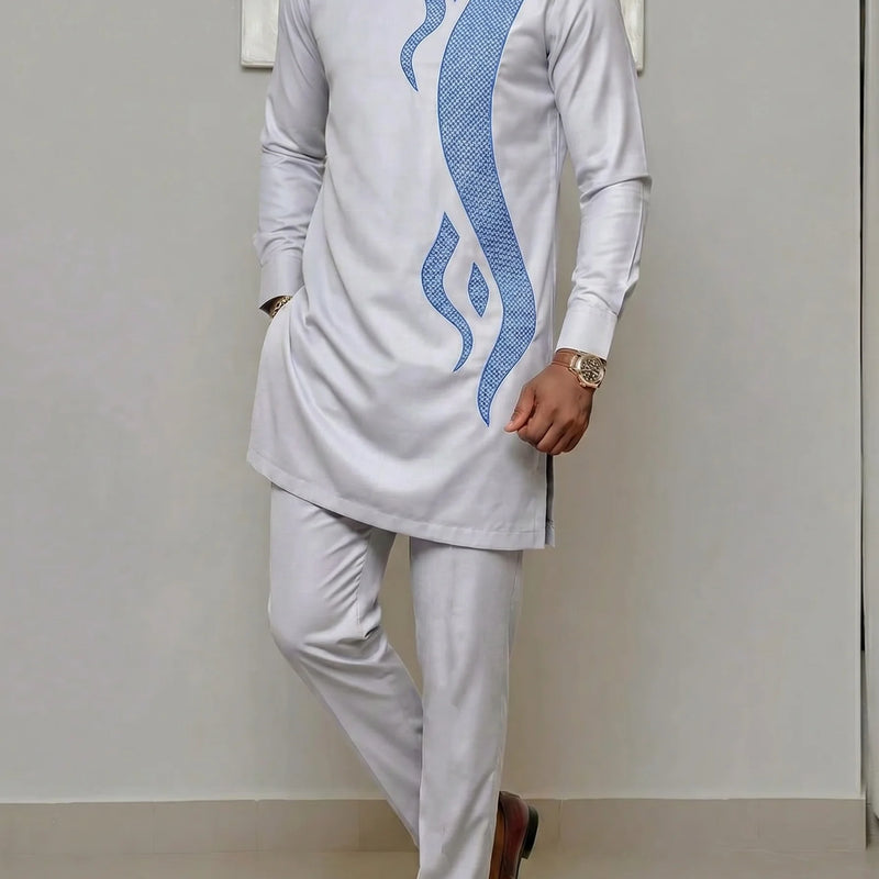 African Traditional Dress Men's Suit Long Sleeve Ethnic | SAMAG