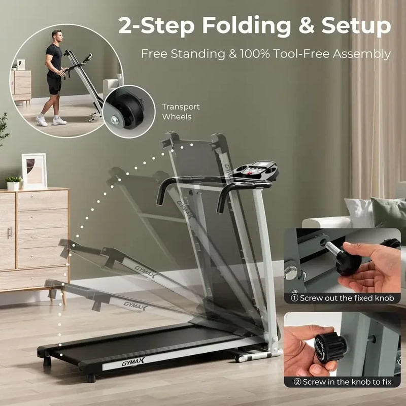 Space - Saving, Easy Assembly Folding Treadmill with 12 - View 2 | SAMAG
