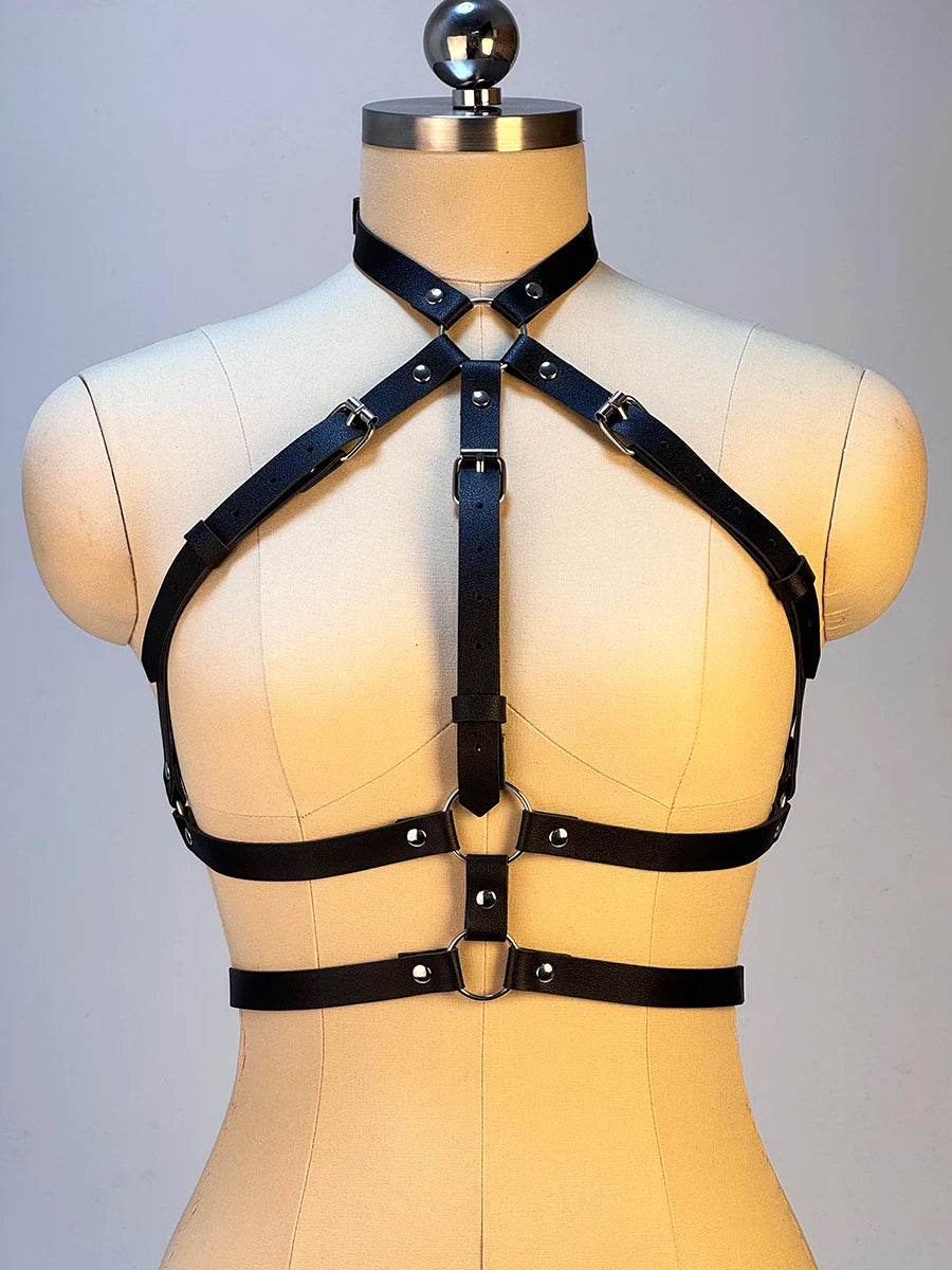 Fashion Belt Street Style Chest Harness Belt Suspenders for Women Decoration  Punk Rock Leather Belt Gothic Clothing Accessories