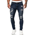 Fashion Street Style Ripped Skinny Jeans Men Vintage wash | SAMAG