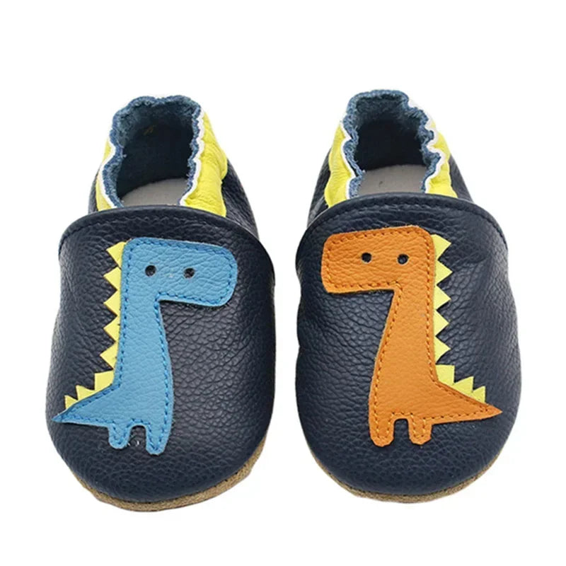 Autumn Baby Shoes Toddle Boys Girls Skid-Proof Shoe Soft Sheepskin Sneakers Fashion Animal Picture First Walker Moccasins 0-24M
