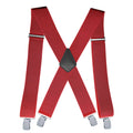 Men's Suspender Trousers Braces with Strong 2 inch Wide 4 Clips Heavy Duty for High Elastic X Style - Visuel 11 | SAMAG