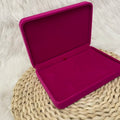 Custom Flannel Jewelry Box Necklace Ring Earring Nail Bracelet Jewelry Box Gift Boxs For Bride Bridesmaid Wedding Jewelry Box