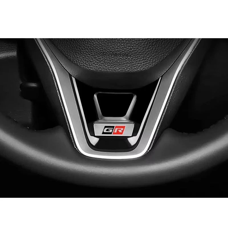 Car Steering Wheel Decoration Fit For GR Corolla 2019-2021 RAV4 2020 Auto Steering Wheel Panel Sequins Cover Bottom Trim Sticker