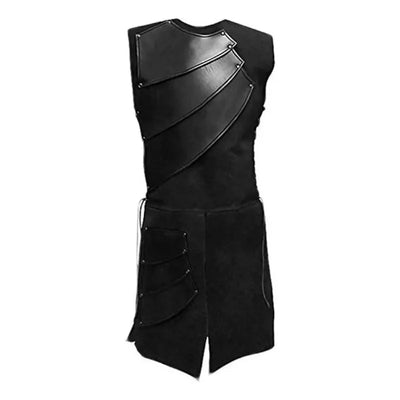 Faux Leather Renaissance Vest Medieval Sleeveless Jacket | SAMAG