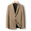 BROWON Brand Men Waffle Texture Blazer Two Buttons Notched Lapel Stretch Casual Suit Jacket Light Business - View 7 | SAMAG