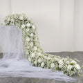 Uflower White Rose Cherry Blossom Wedding Arch Floral Row - View 12 | SAMAG