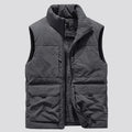 Men Vests for Fall Winter Padded Thickened Workwear Jacket Multi-pocket Stand-up Collar Undershirt Men's Outdoor Shoulder M-9XL
