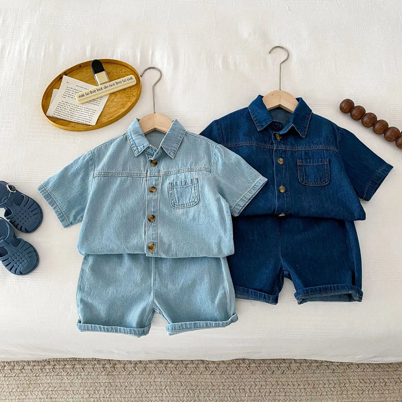MILANCEL Kids Clothing Set Denim Girls Clothes Suit Shirt - View 2 | SAMAG