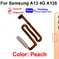 Fingerprint Sensor Touch ID Connector Flex Cable With Power Button For Samsung Galaxy A13 4G 5G A135 A136 Parts