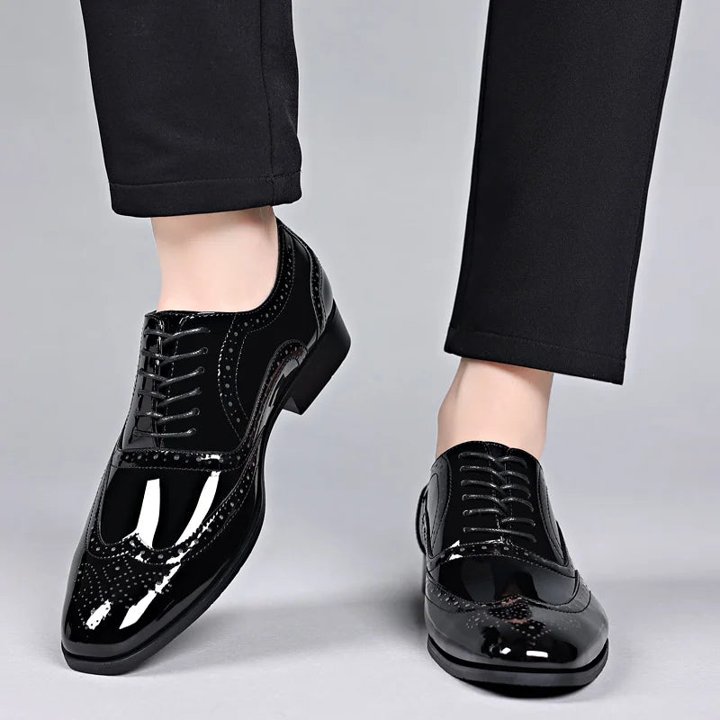 British Style Men's Casual Leather Loafers Outdoor Slip-on Flat Designer Handmade Business Shoes Comfy Daily Office Oxford Shoes