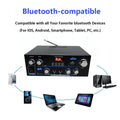 AK55 Amplifier Bluetooth-compatible Music Amplifiers for Home Car Karaoke 2 Channel HiFi Stereo AMP FM USB Remote Control Audio