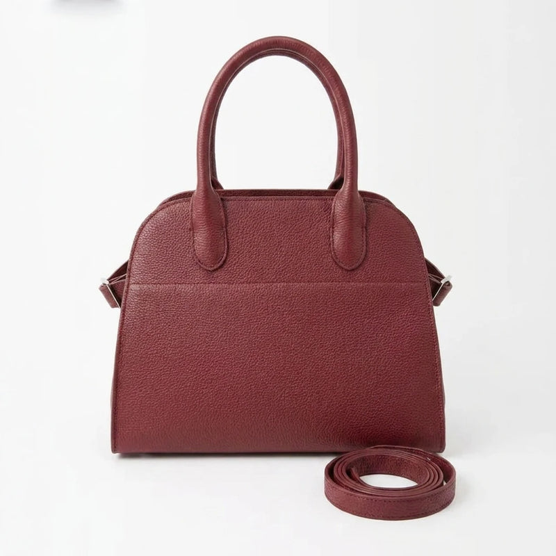 Women Genuine Leather Boston Bag Large Capacity Tote Handbag Soft Cowhide Vintage Shoulder Crossbody Fashion Top Handle Purse 32