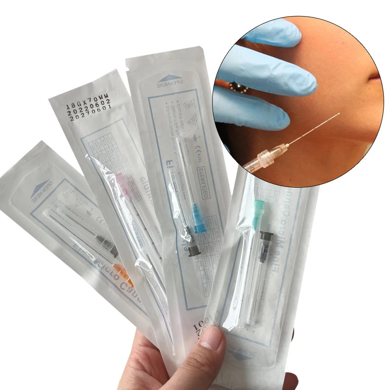 18G 22G 25G 27G 30G 25mm 38mm 50mm 70mm Micro Blunt Cannula for Filler Disposable Sterile Package Stainless Steel Blunt Needle