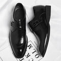 Men's business plus size formal leather shoes, fashionable office casual shoes, comfortable and breathable dress shoes