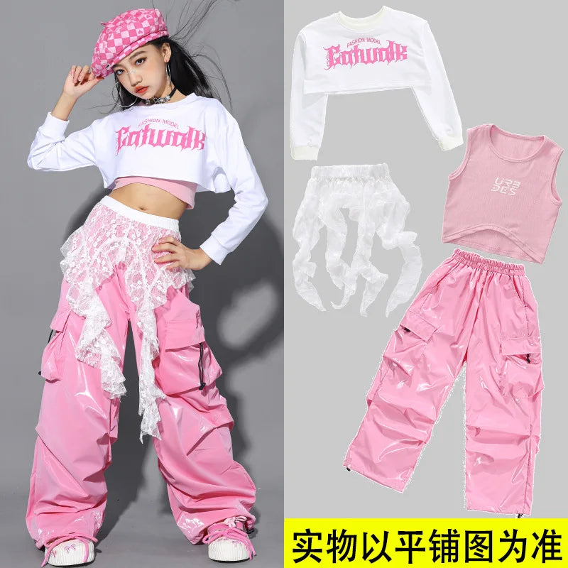 Jazz Dance Clothes For Girls Kpop Outfit Hip Hop | SAMAG