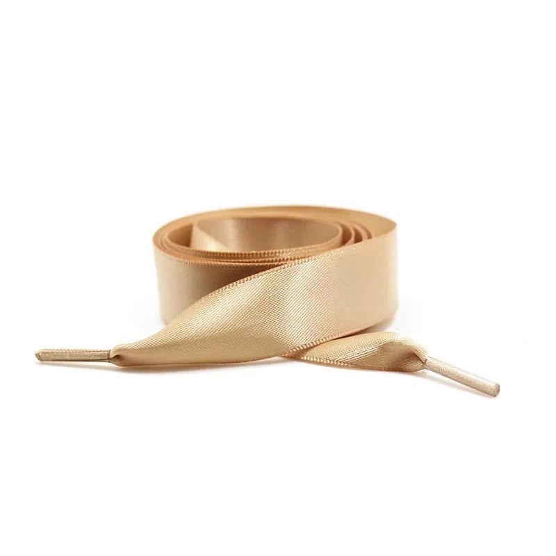 1 Pair Satin Silk Ribbon Shoelaces for Sneaker Shoe Laces Canvas Shoe Laces 2cm Width 80cm/100cm/120cm Length Shoelace