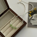VENTFILLE 925 Sterling Silver Bead Geometry Necklace for Women Girl Korean Design Versatile Choker - Visuel 12 | SAMAG