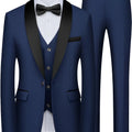 ULBYANRY Mens 3-Piece Suit Set (Jacket Vest Pants) Formal Business Tuxedo XXS-7XL Tailored Party Prom Wedding Suits