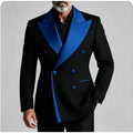 Men's Double Breasted Peak Lapel Wedding Suit Custom 3-Piece Groom Tuxedo Separates Formal Wedding Suit for Grooms Slim Fit Suit